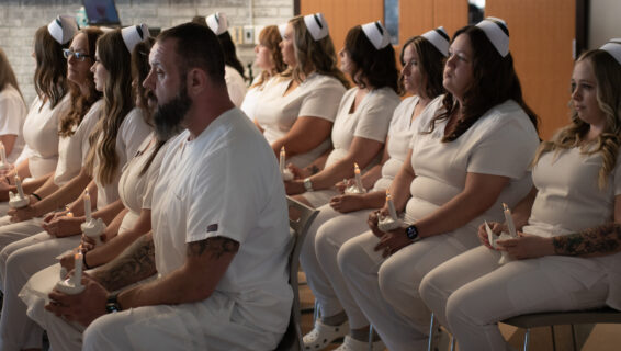 LPN to RN Diploma students at Pinning Ceremony